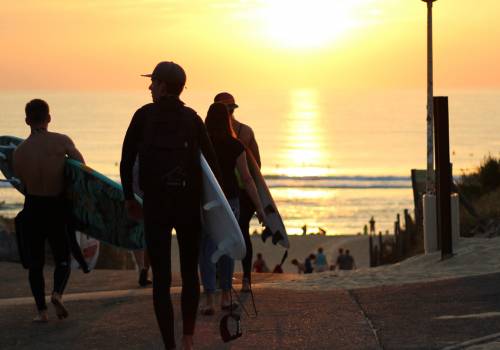 Magnifique coucher de soleil à Hossegor près de la Centrale