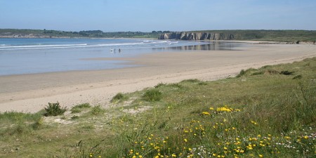 Météo des vagues et surf report sur le spot de surf de Goulien à Crozon, Finistère