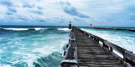 Météo des vagues et surf report sur le spot de surf de L'Estacade (Miramar) à Capbreton, Landes